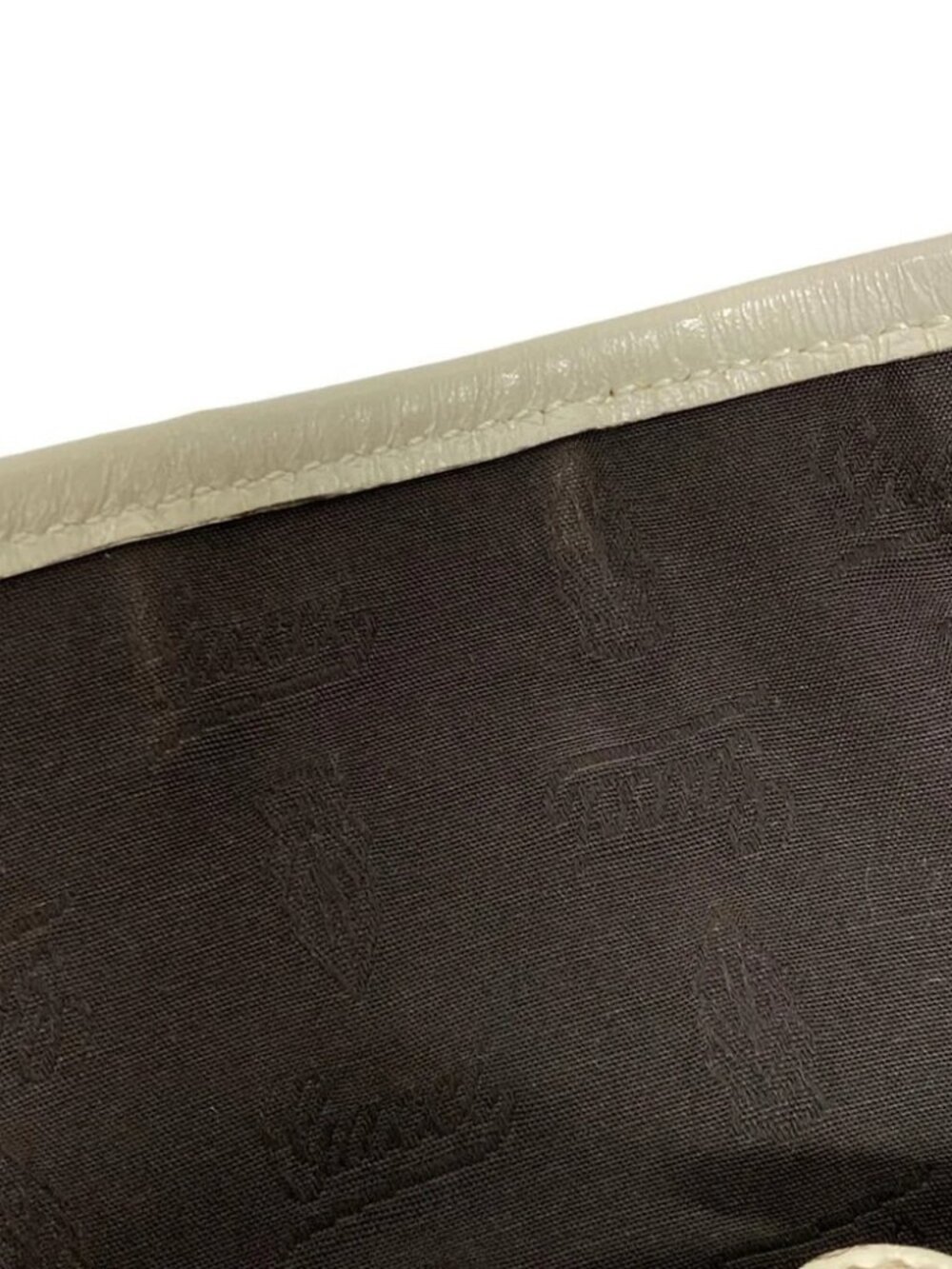 GUCCI GG Twins/GG Pattern Dark Brown Beige Cream Jacquard Leather - Picture 14 of 15